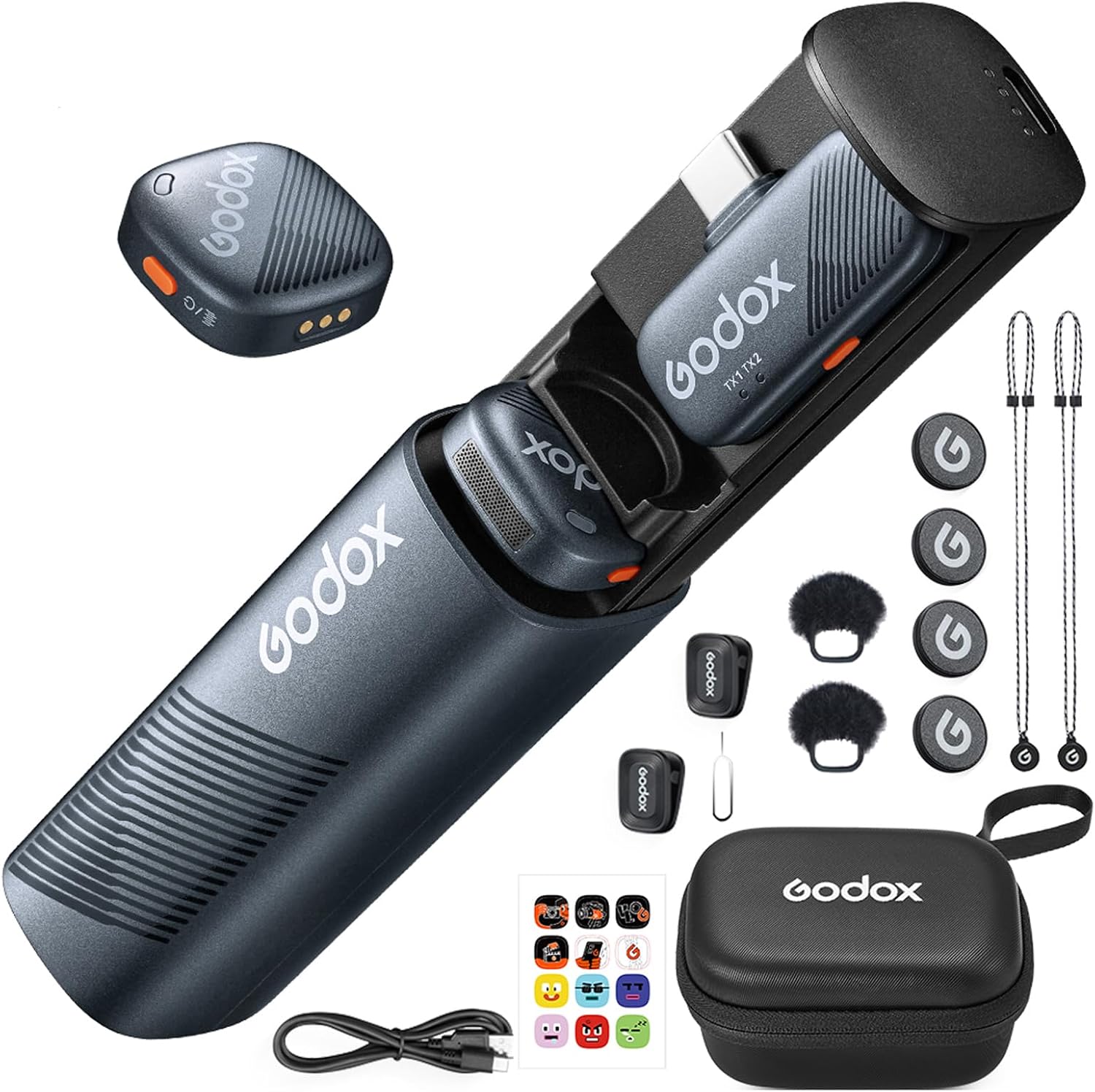 Godox Microphones Cube-S K2 + mic adaptor - الصورة 7