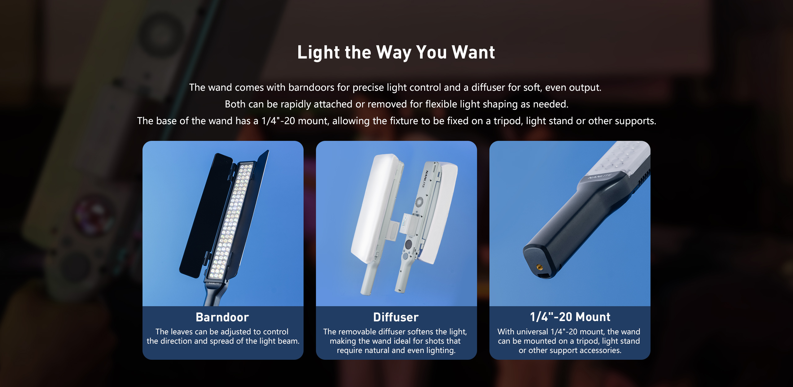 عصا إضاءة NANLITE LED كاملة الألوان (10)