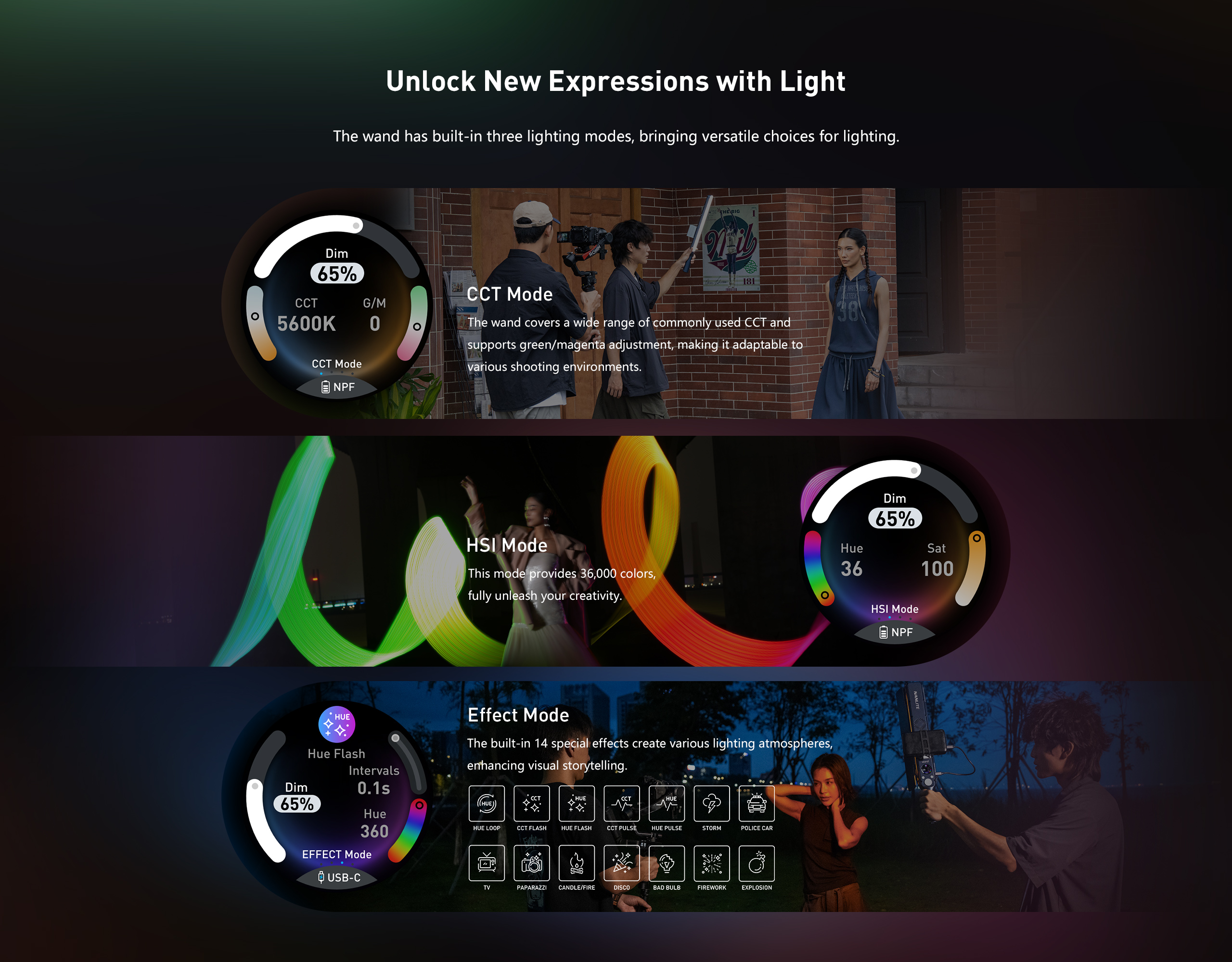 عصا إضاءة NANLITE LED كاملة الألوان (7)