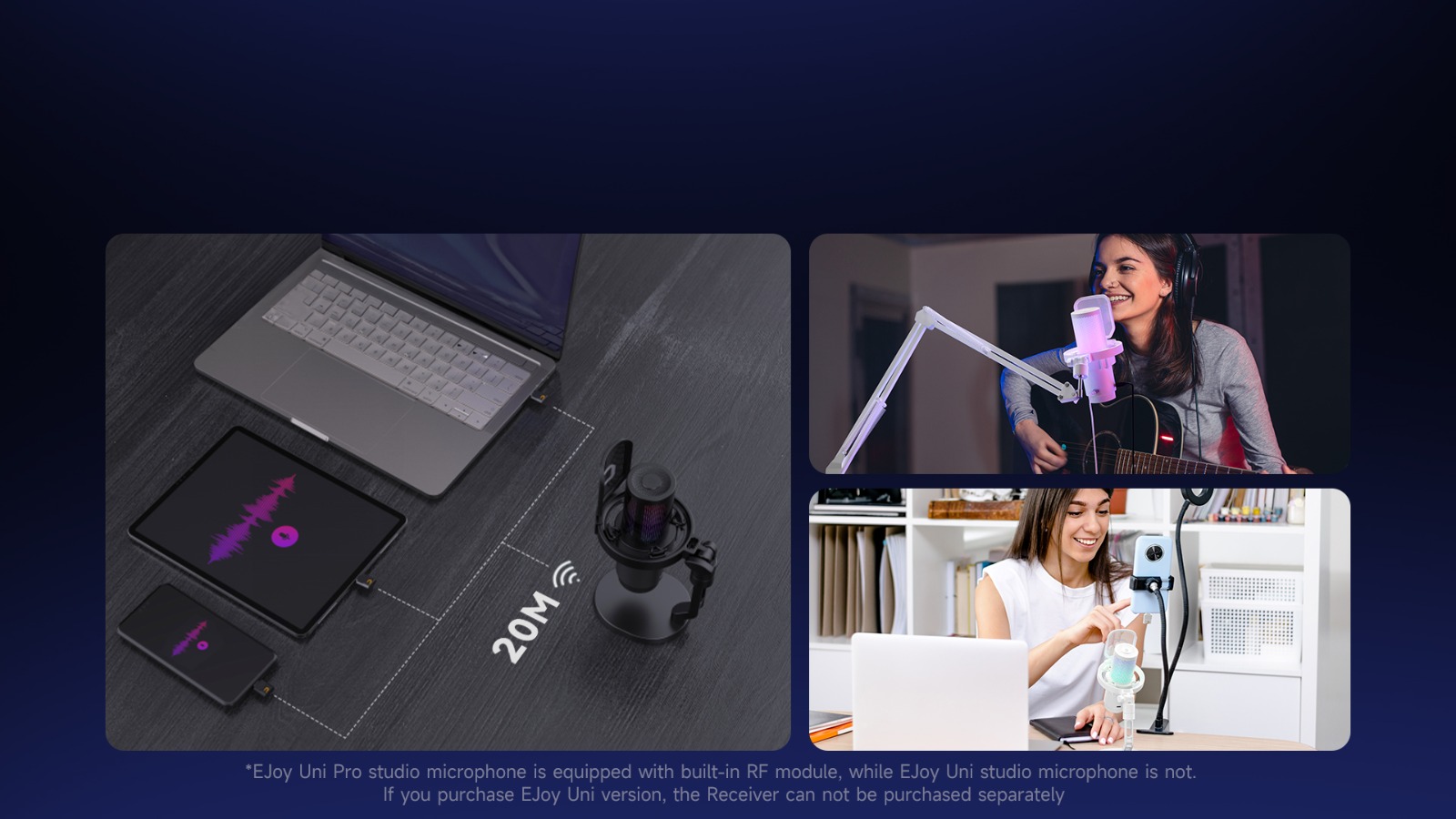 Comica EJoy Uni Pro RGB WirelessUSB-C Mic