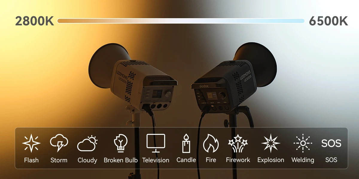 Godox Litemons LE300Bi Bi-Color LED Monolight (4)