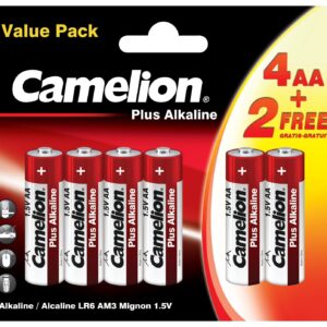 Camelion Plus Alkaline AA 4+2LR6-BP 6pc Card
