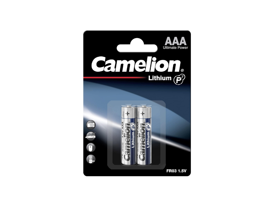 Camelion Lithum AAA FR03-BP2 2pc Card