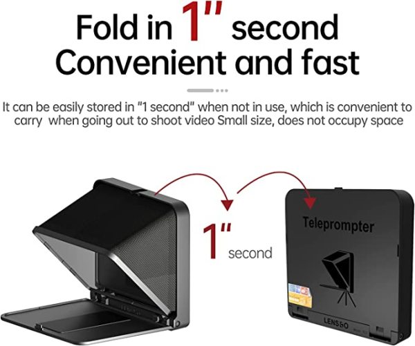 Lensgo TC7 Foldable Teleprompter with Remote Control - Image 4