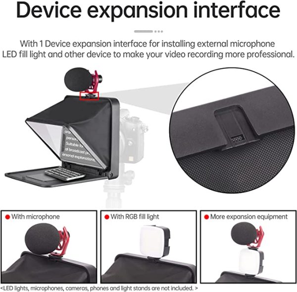 Lensgo TC7 Foldable Teleprompter with Remote Control - Image 2