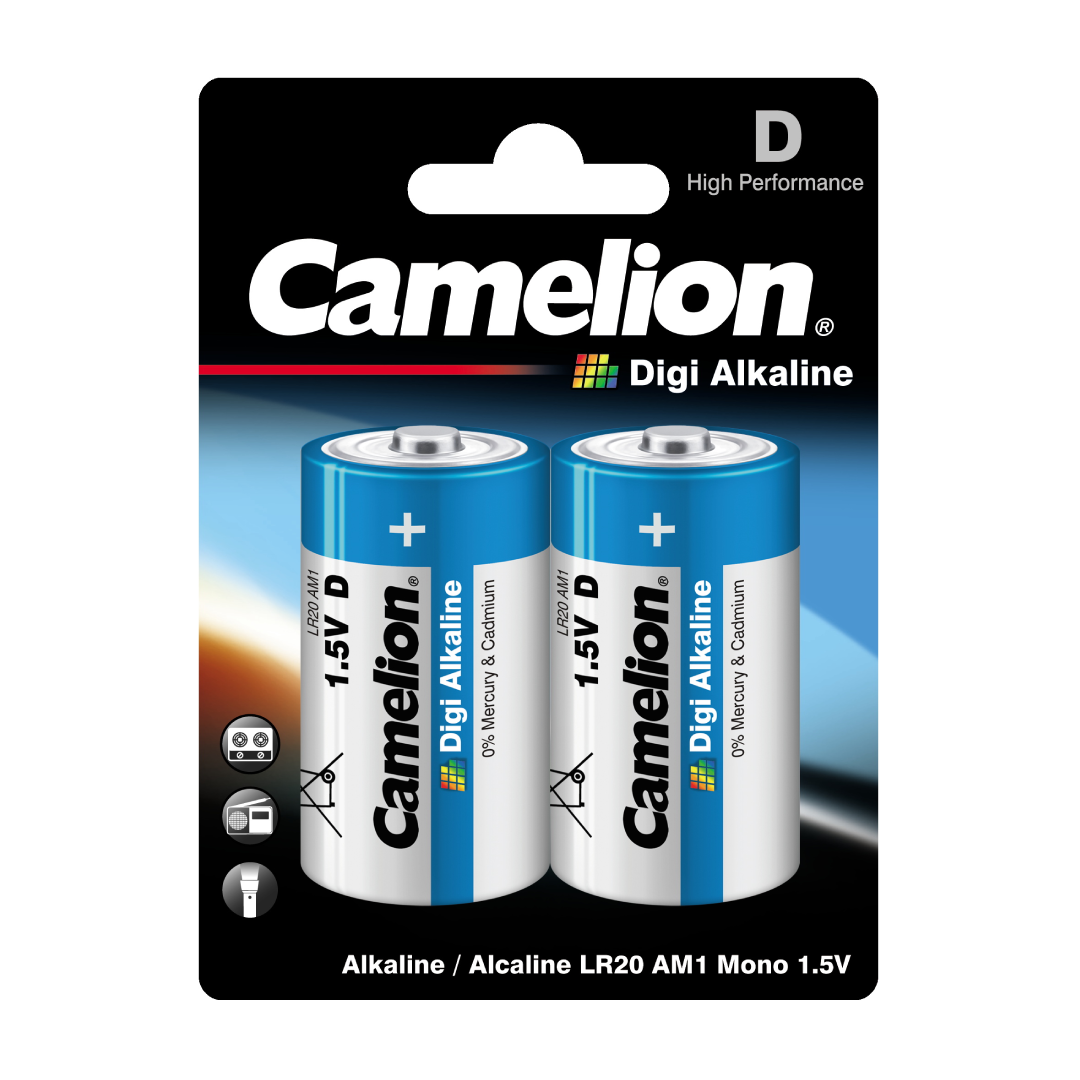 Camelion LR-20 D Mono Digi Alkaline Battery (Pack of 2)