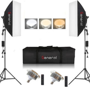 LIGHT KIT2pc With Soft Box LED 2X150W