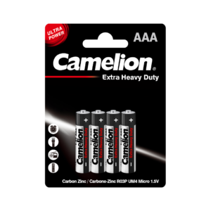 Camelion AAA Extra Heavy Duty Battery 4 per Pack