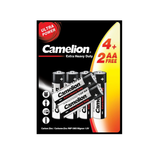 Camelion EHD Black AA (4+2) 6PC Card