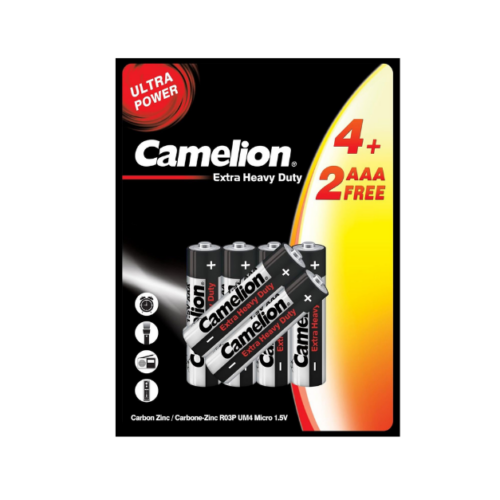 Camelion EHD Black AAA (4+2) 6PC Card