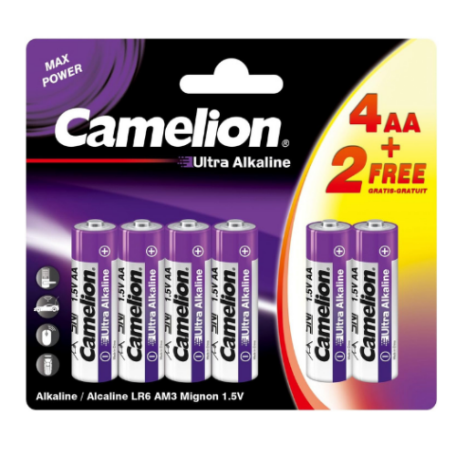 Camelion Ultra Alkaline AA (4+2) 6pc Card