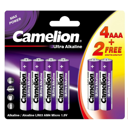 Camelion Ultra Alkaline AAA (4+2) 6pc Card
