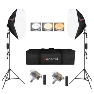 LIGHT KIT2pc With octa Box LED 2X150W