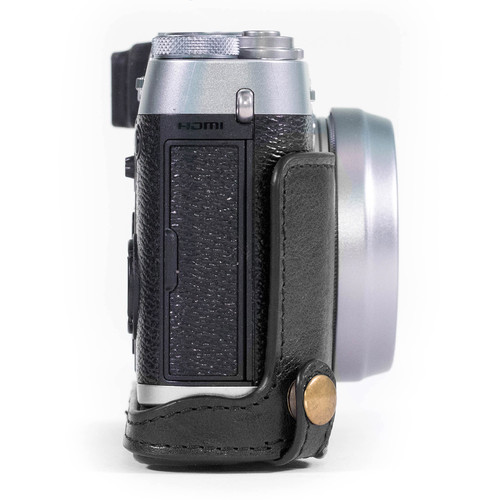 Camera Leather Case for Fujifilm X100F (Black & Brown) - Image 7