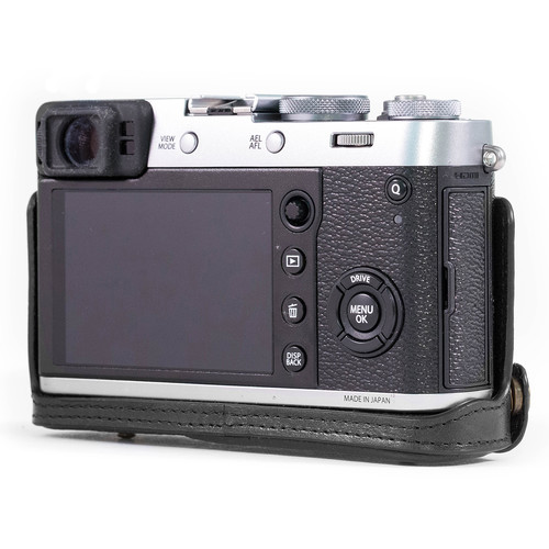 Camera Leather Case for Fujifilm X100F (Black & Brown) - Image 6