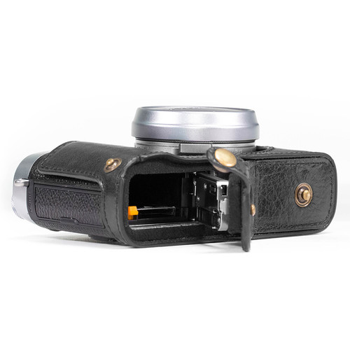 Camera Leather Case for Fujifilm X100F (Black & Brown) - Image 4