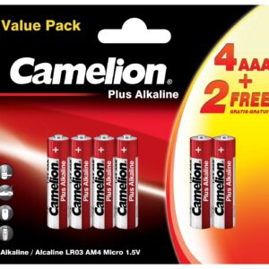 Camelion Plus Alkaline AAA 4+2LR03-BP 6pc Card